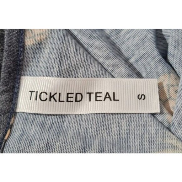 TICKLED TEAL Women Size S Pineapple Gray Maxi Fit & Flare Dress Crew Neck 91P - Picture 5 of 6